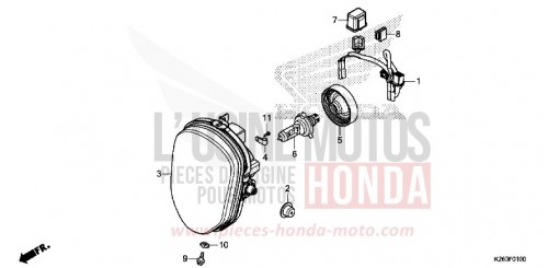 PROJECTEUR MSX125E de 2014